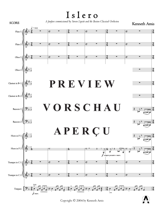 Produktgalerie: Seite 5 von 21 Islero , , (Bläserensemble gemischt + Pauke)