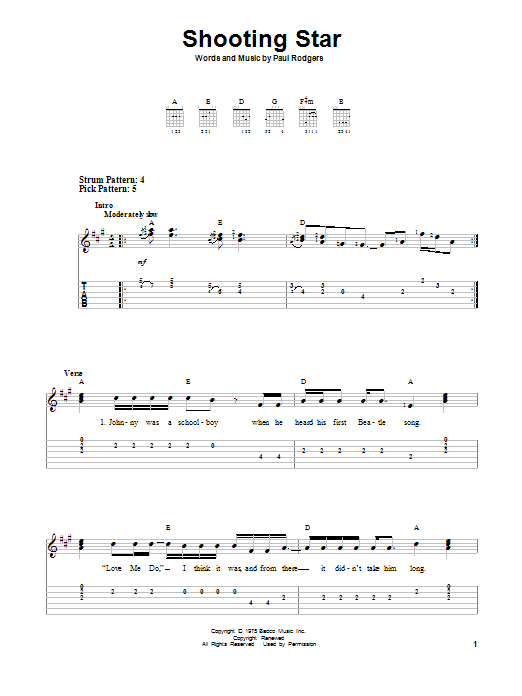 Product gallery: Page 1 of 1 Shooting Star, Bad Company