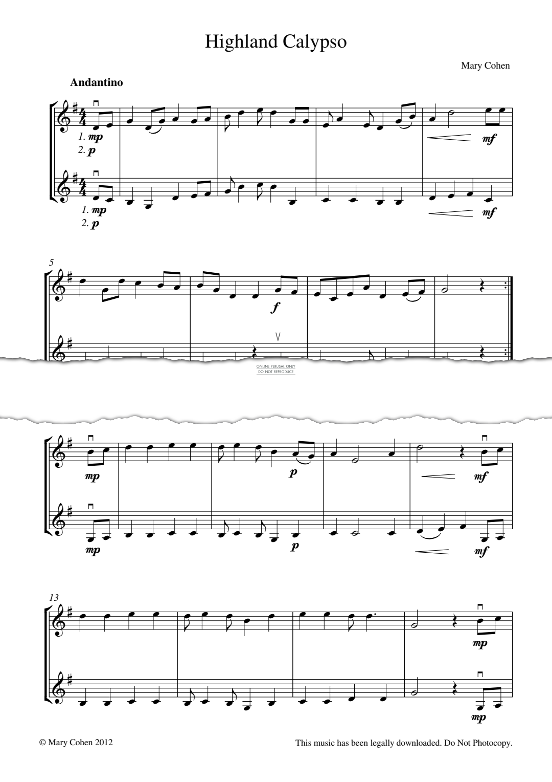 Produktgalerie: Seite 1 von 1 Highland Calypso, Mary Cohen, Violine