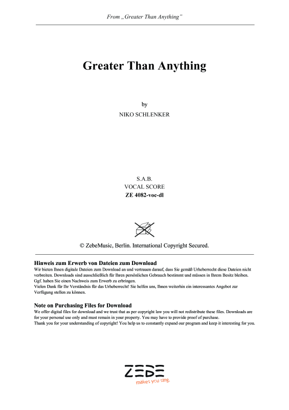 Produktbild zu: Greater Than Anything