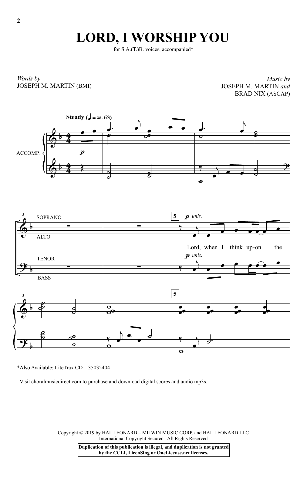 Produktbild zu: Lord, I Worship You