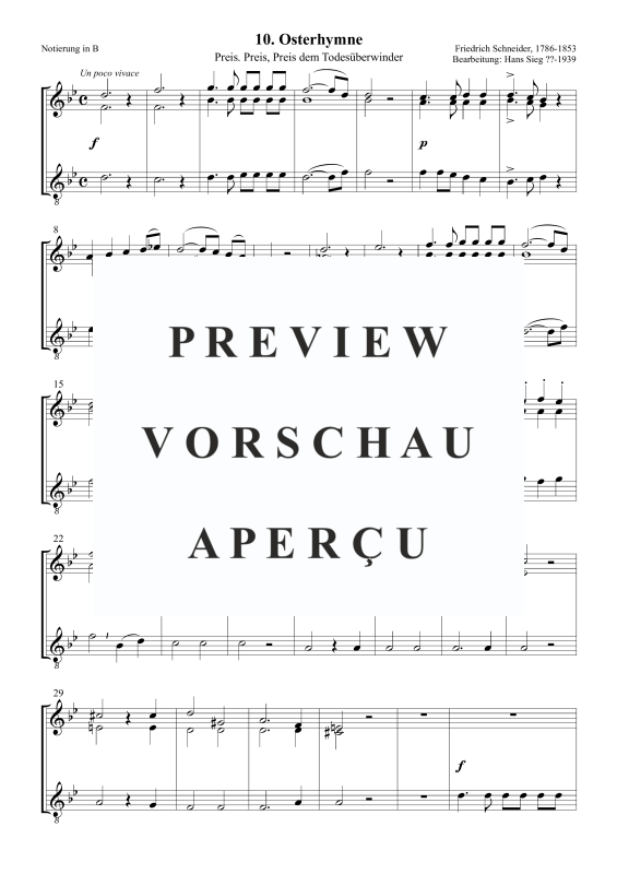 Produktgalerie: Seite 4 von 5 Osterhymne (Preis. Preis, Preis dem Todesüberwinder), , Posaunenchor