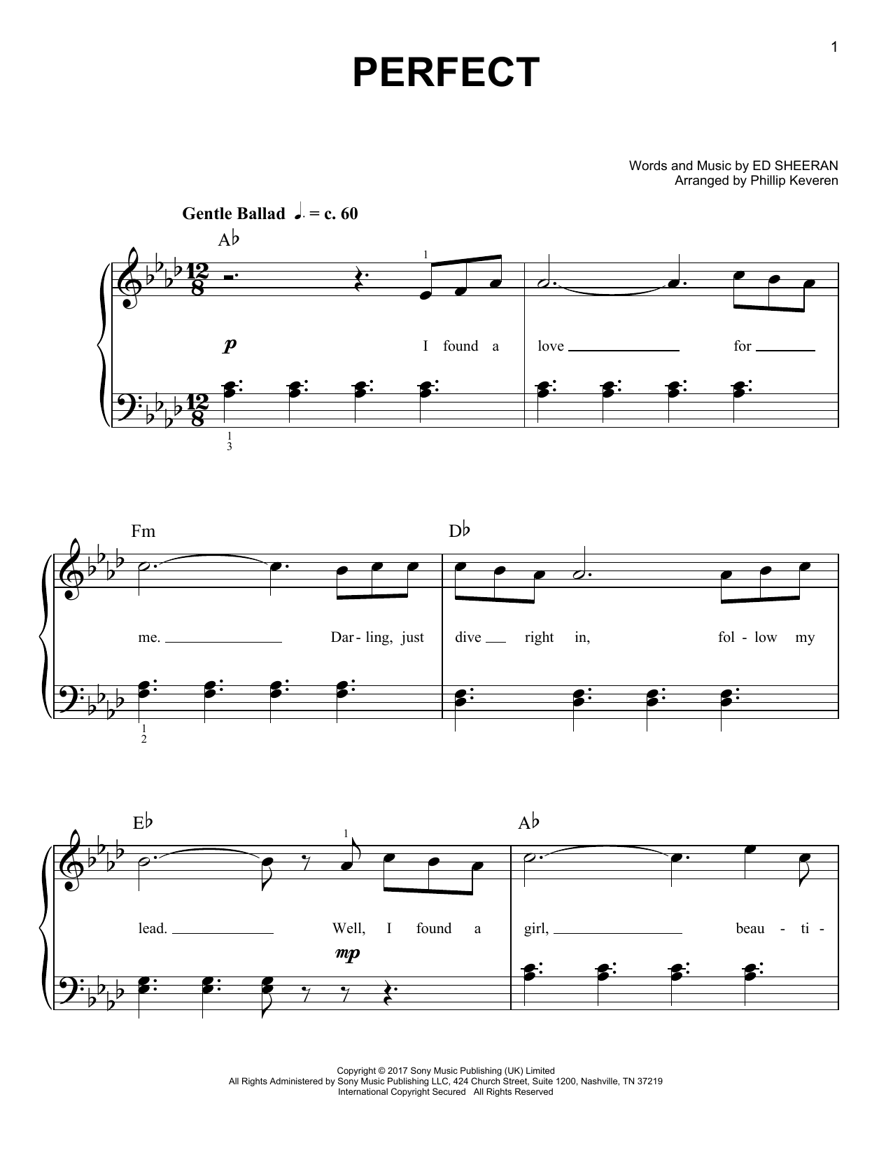 Produktbild zu: Perfect (arr. Phillip Keveren)