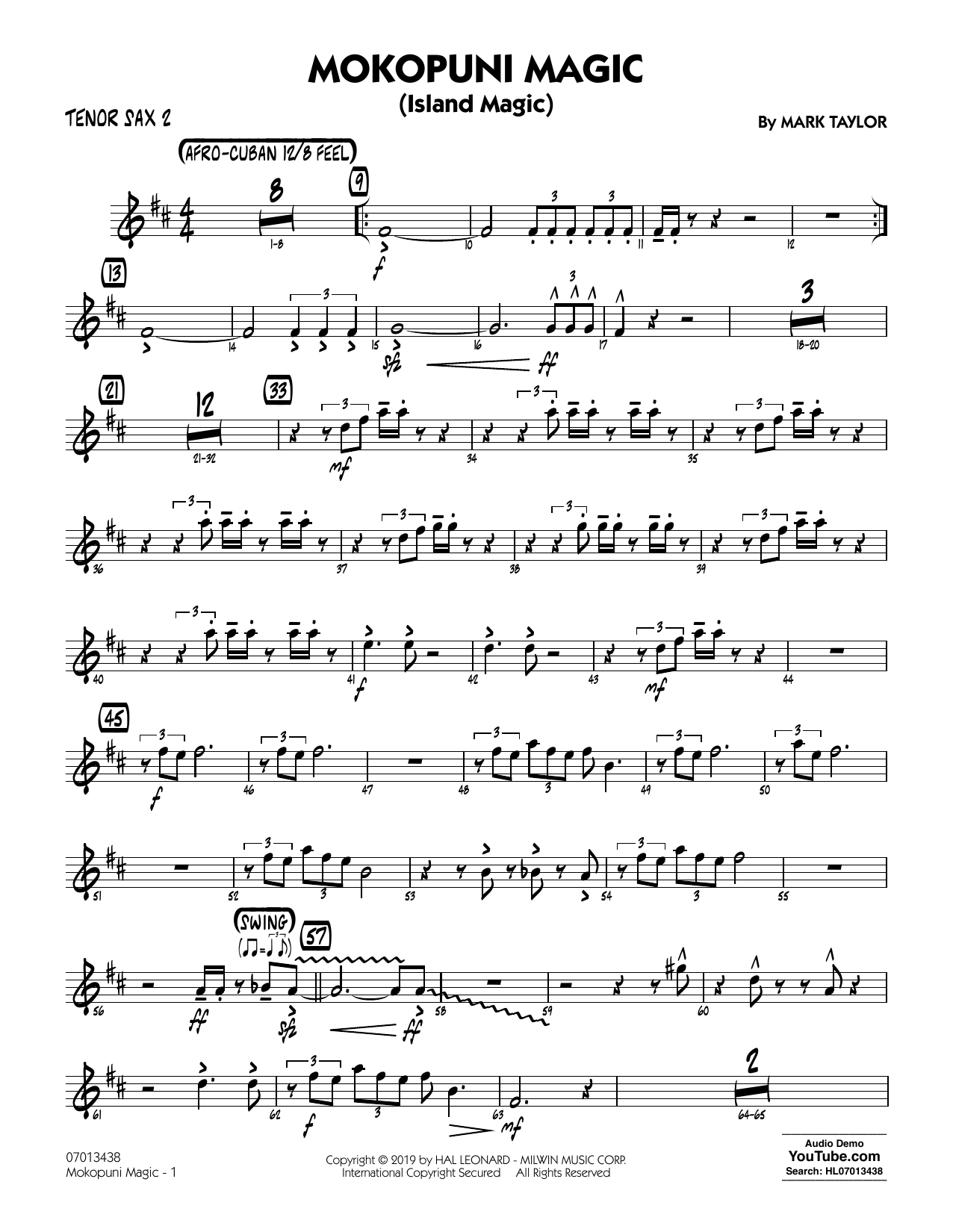 Produktgalerie: Seite 1 von 1 Mokopuni Magic (Island Magic) - Tenor Sax 2, Mark Taylor