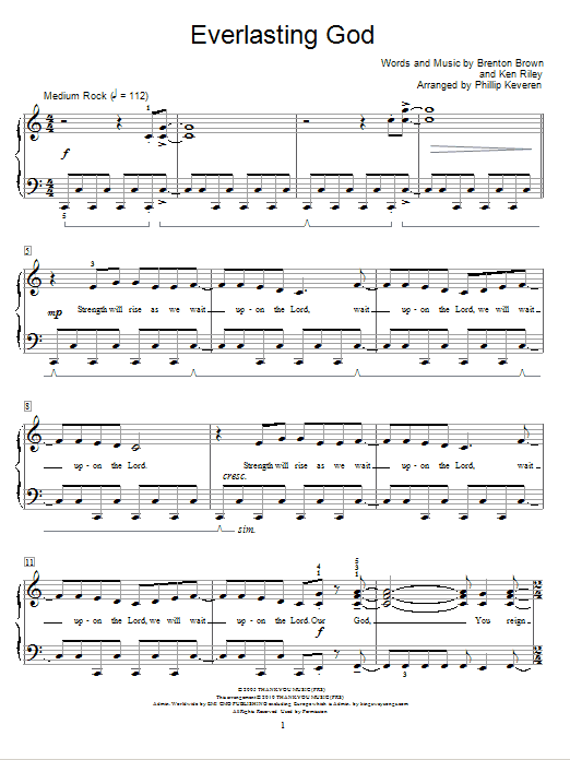 Produktgalerie: Seite 1 von 1 Everlasting God (arr. Phillip Keveren), Chris Tomlin, Klavier