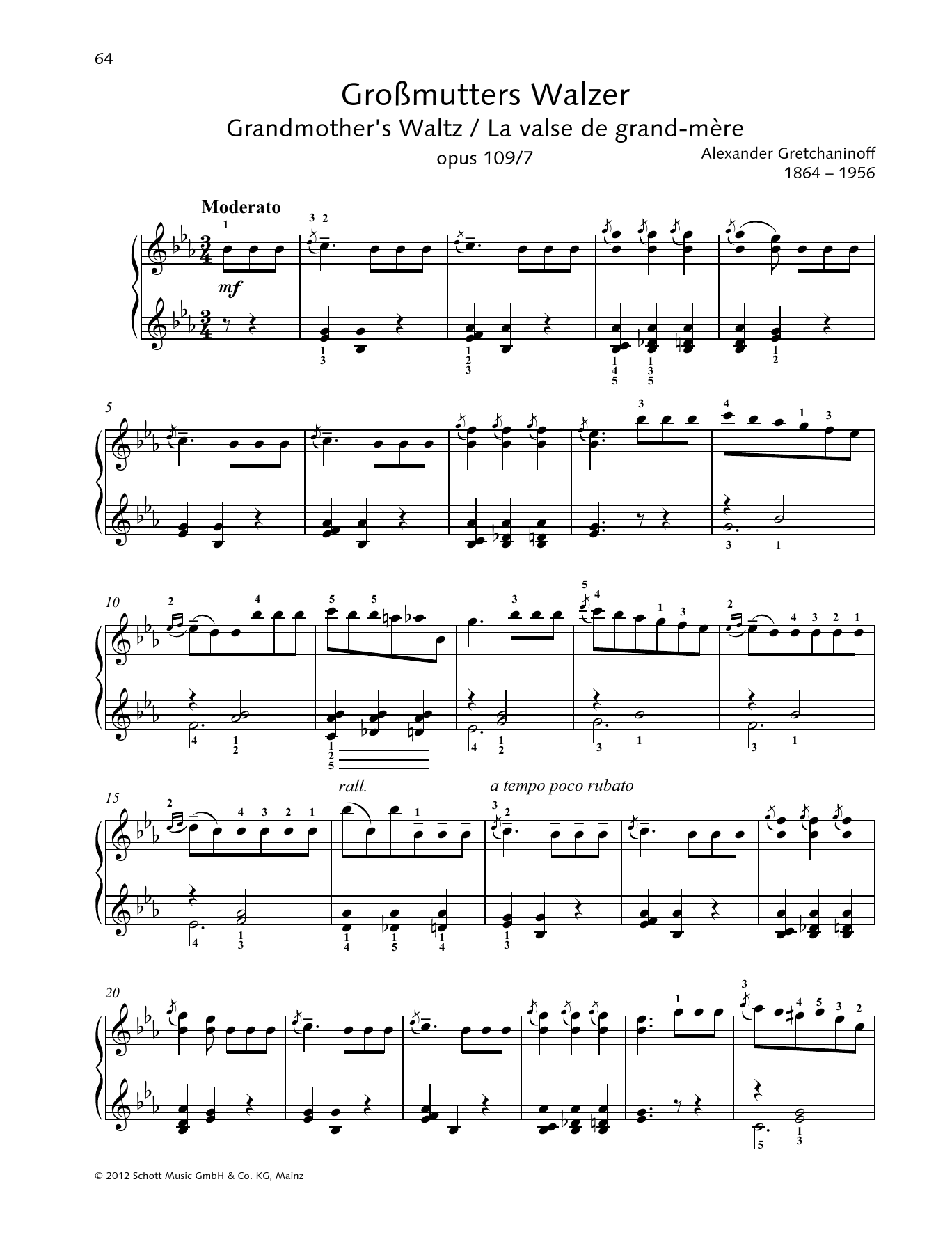 Product gallery: Page 1 of 1 Grandmother's Waltz, Alexander Gretchaninoff