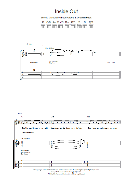 Product gallery: Page 1 of 1 Inside Out, Bryan Adams