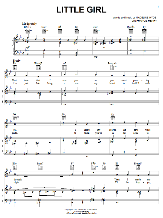 Produktgalerie: Seite 1 von 1 Little Girl, Nat King Cole, Gesang, Gitarre, Klavier
