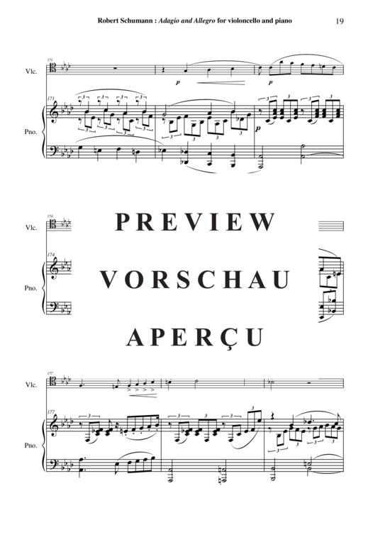 Product gallery: Page 20 of 21 Adagio et Allegro, Opus 70 , , (Cello + Klavier)