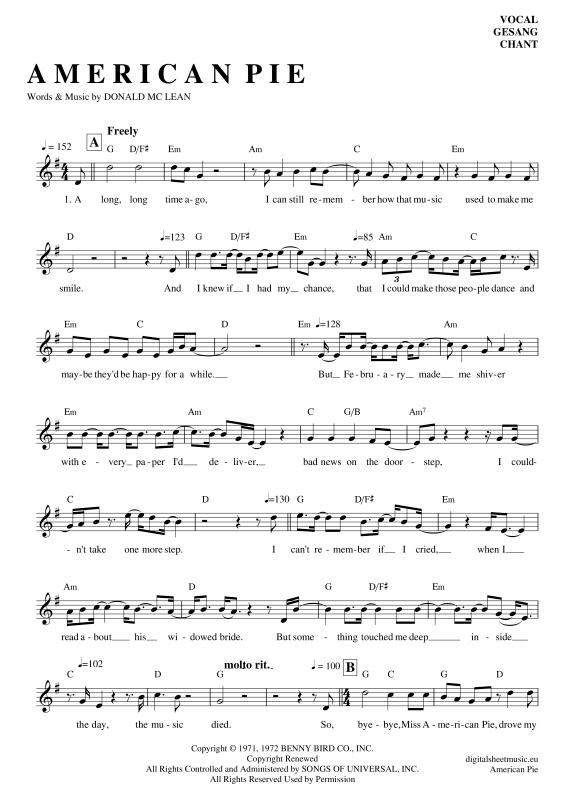 Product picture to: American Pie Don Mclean