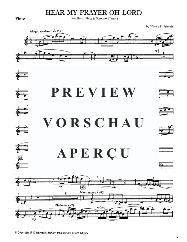 Product gallery: Page 10 of 11 Hear My Prayer, Oh Lord, , Trio Flute, Soprano and Horn