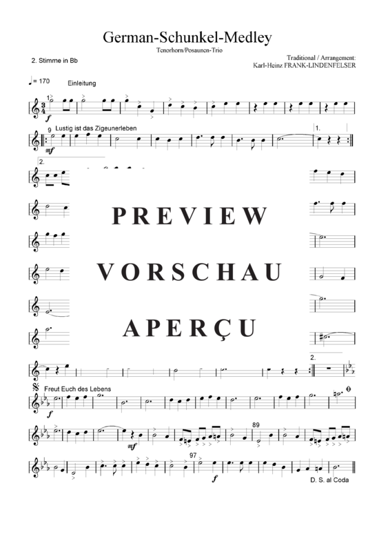 Product gallery: Page 12 of 21 German-Schunkel-Medley , Blasorchester Fatamo, (trombone/tenor horn trio)