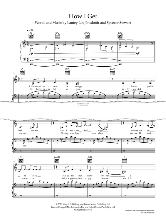 Produktgalerie: Seite 1 von 1 How I Get, Laufey, Gesang, Gitarre, Klavier