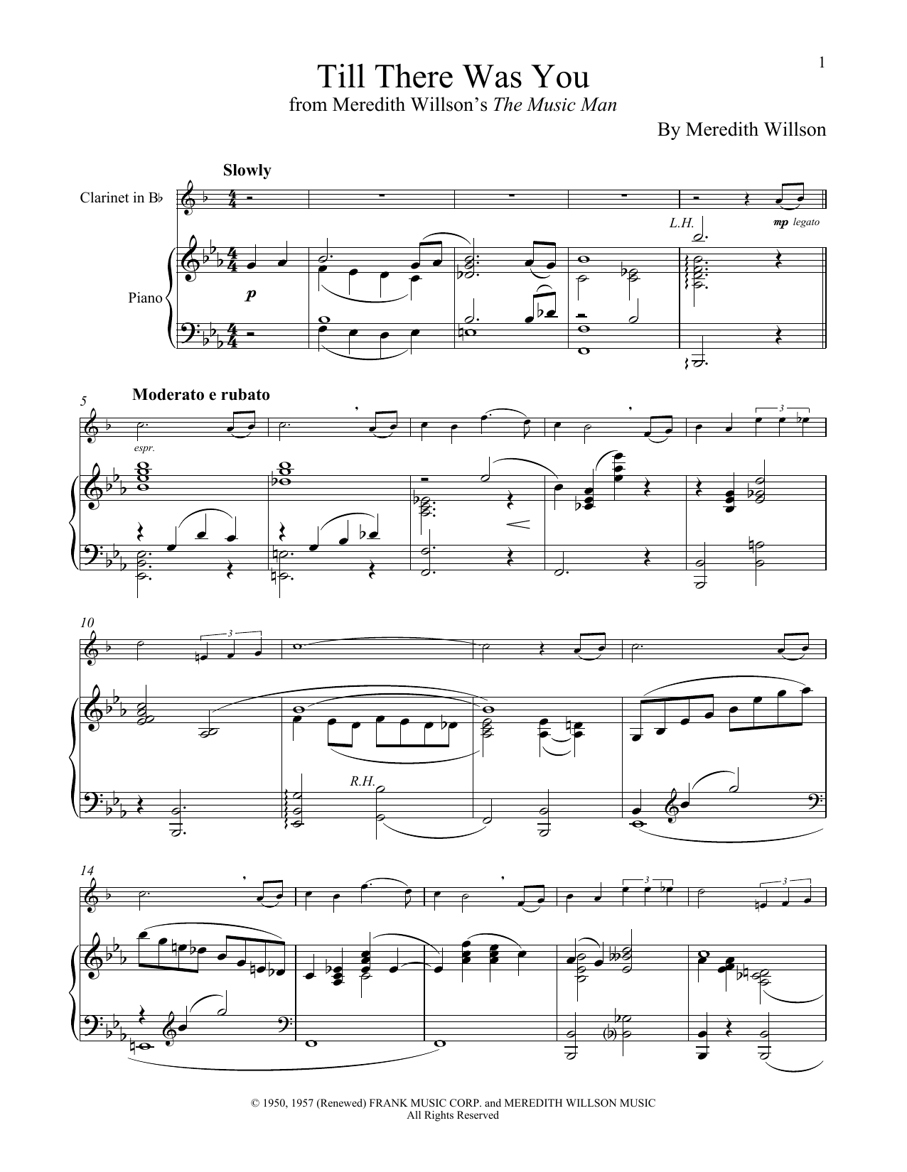 Product picture to: Till There Was You (from The Music Man)