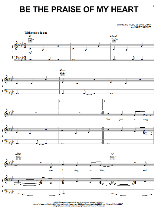 Produktbild zu: Be The Praise Of My Heart