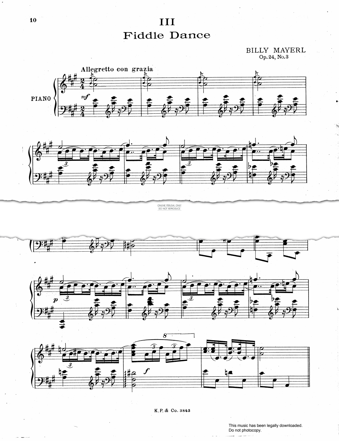 Product picture to: Fiddle Dance (from 'Three Contrasts Op.24, No.3')