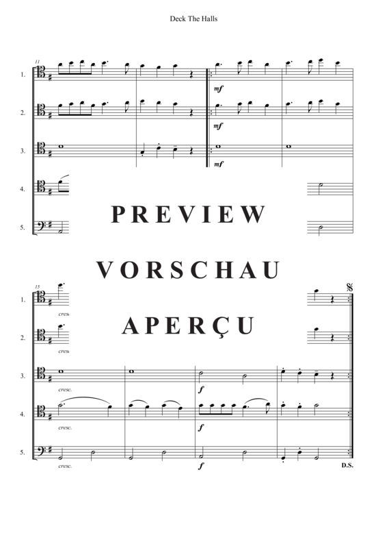 Produktgalerie: Seite 3 von 3 Deck The Halls , , (Fagott Quintett)