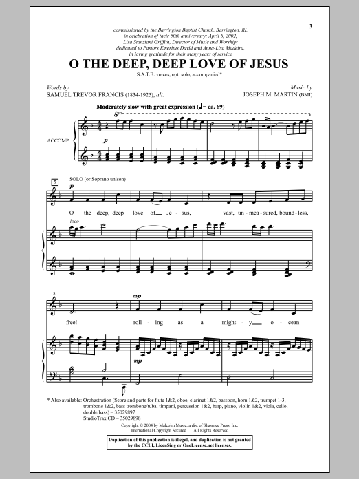 Product picture to: O The Deep, Deep Love Of Jesus