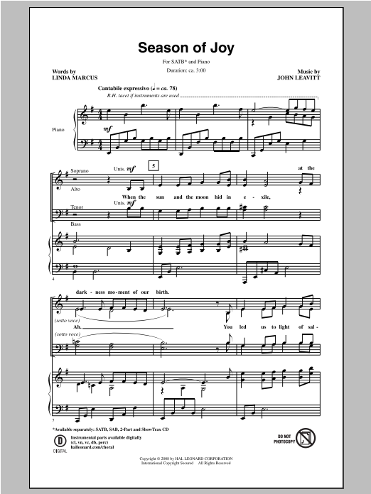 Product gallery: Page 1 of 1 Season Of Joy, John Leavitt