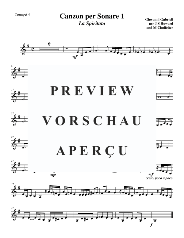 Product gallery: Page 10 of 10 Canzone per Sonare Nr. 1 - La Spiritata, , Trumpet Quartet
