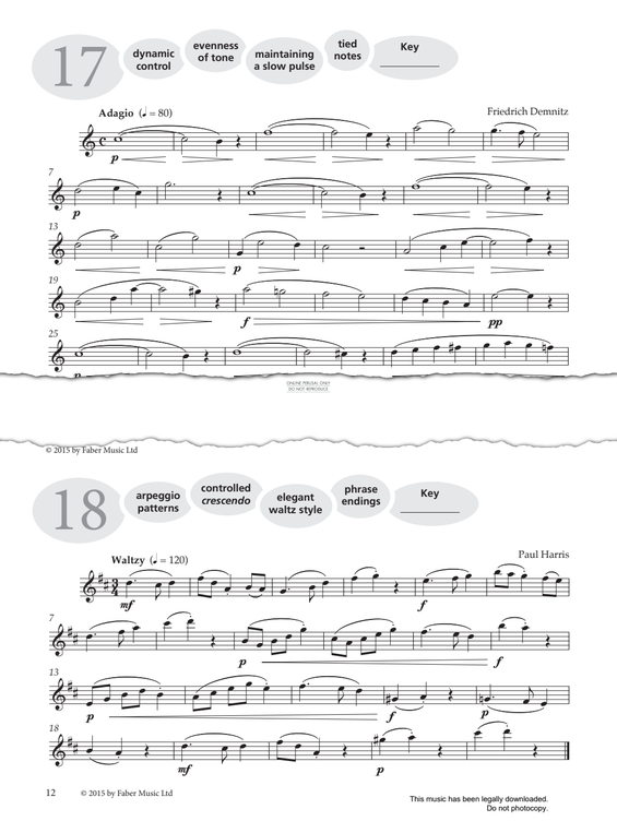 Product gallery: Page 1 of 1 Study No.18 Waltzy (from 'More Graded Studies For Flute Book One'), Paul Harris