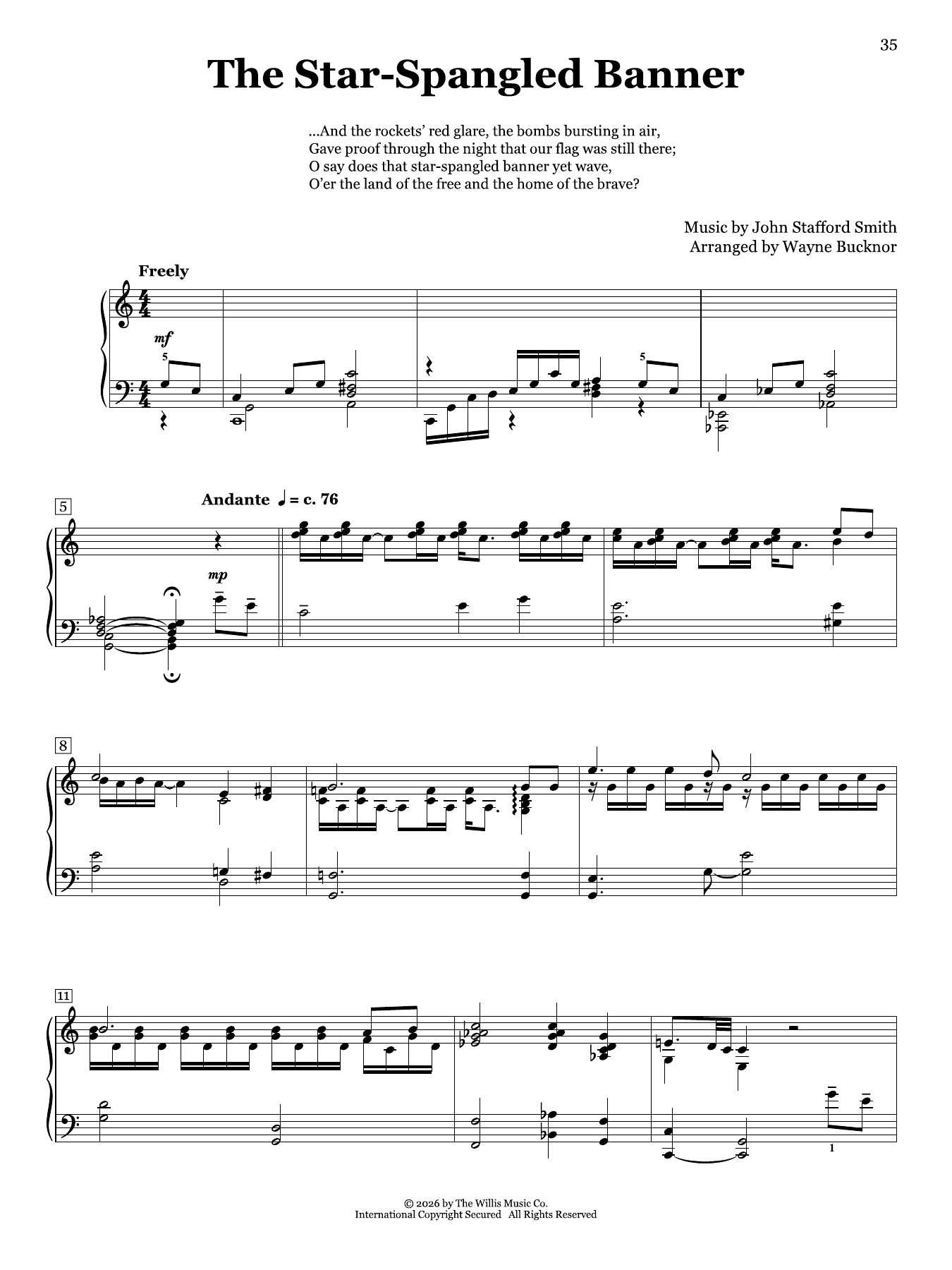 Produktbild zu: The Star-Spangled Banner (arr. Wayne Bucknor)