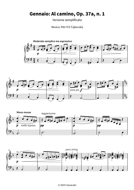 Product gallery: Page 1 of 6 Gennaio: Al camino - Versione semplificata, , Piano Solo