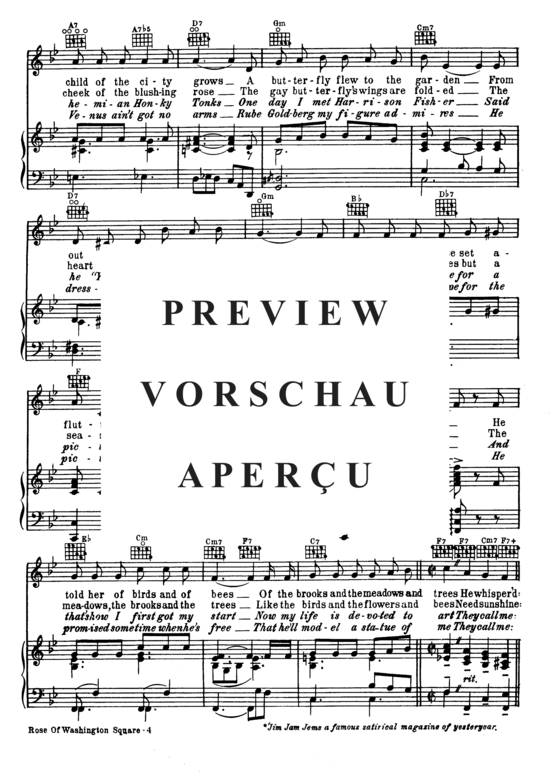 Produktgalerie: Seite 4 von 8 Rose Of Washington Square , Soundtrack, Klavier und Gesang