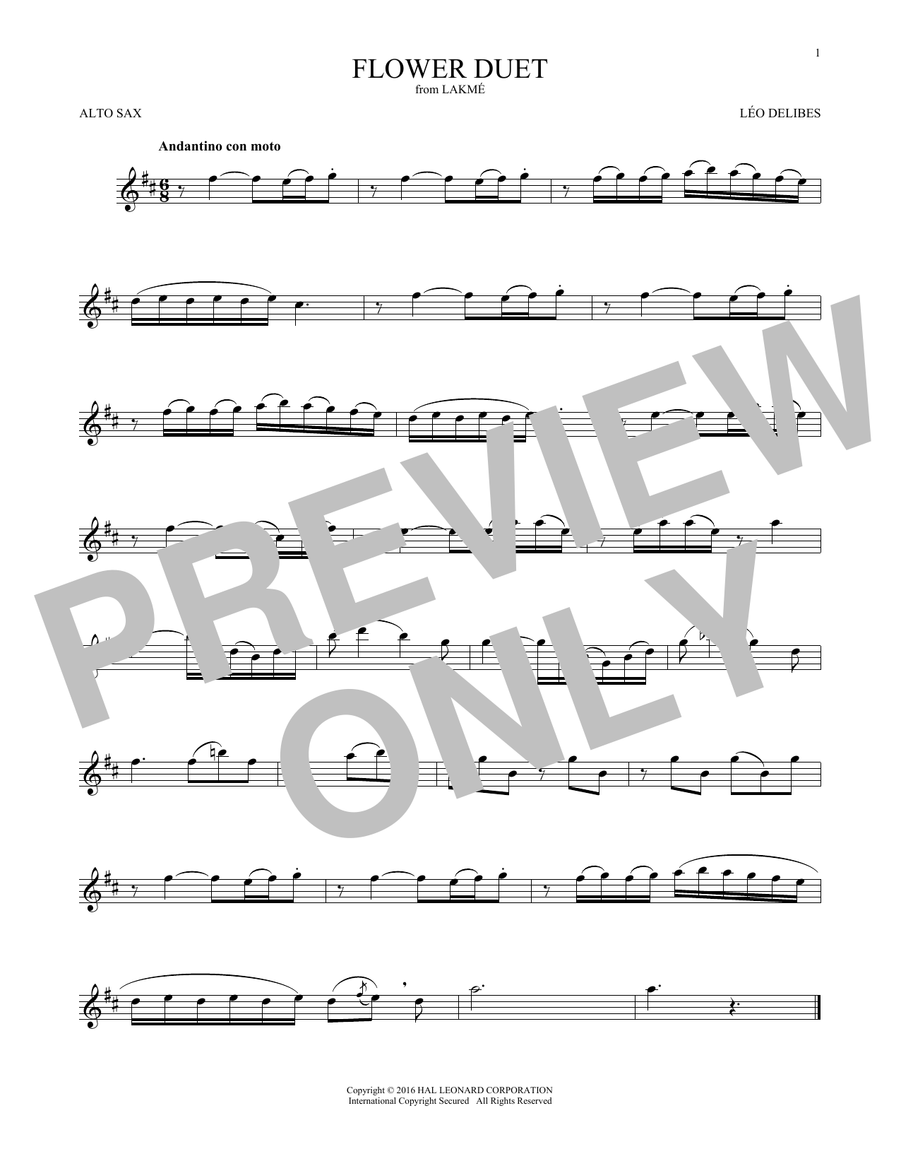 Product gallery: Page 1 of 1 Flower Duet, Léo Delibes