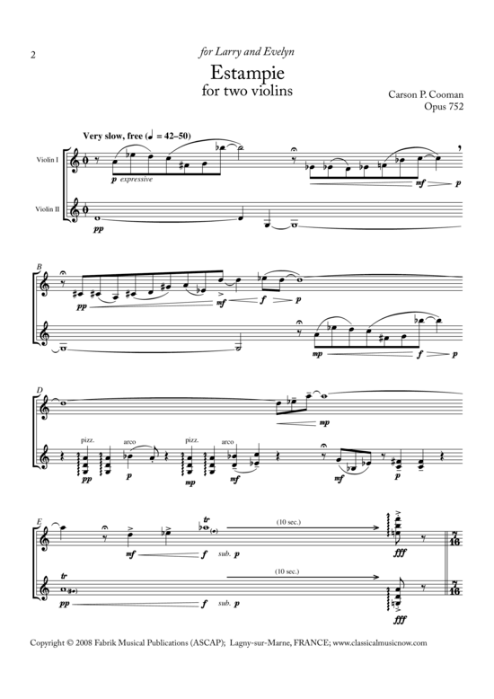 Product gallery: Page 1 of 8 Estampie , , (Duet for two violins)