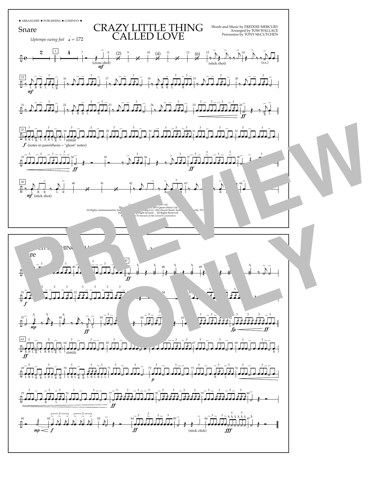 Produktbild zu: Crazy Little Thing Called Love - Snare