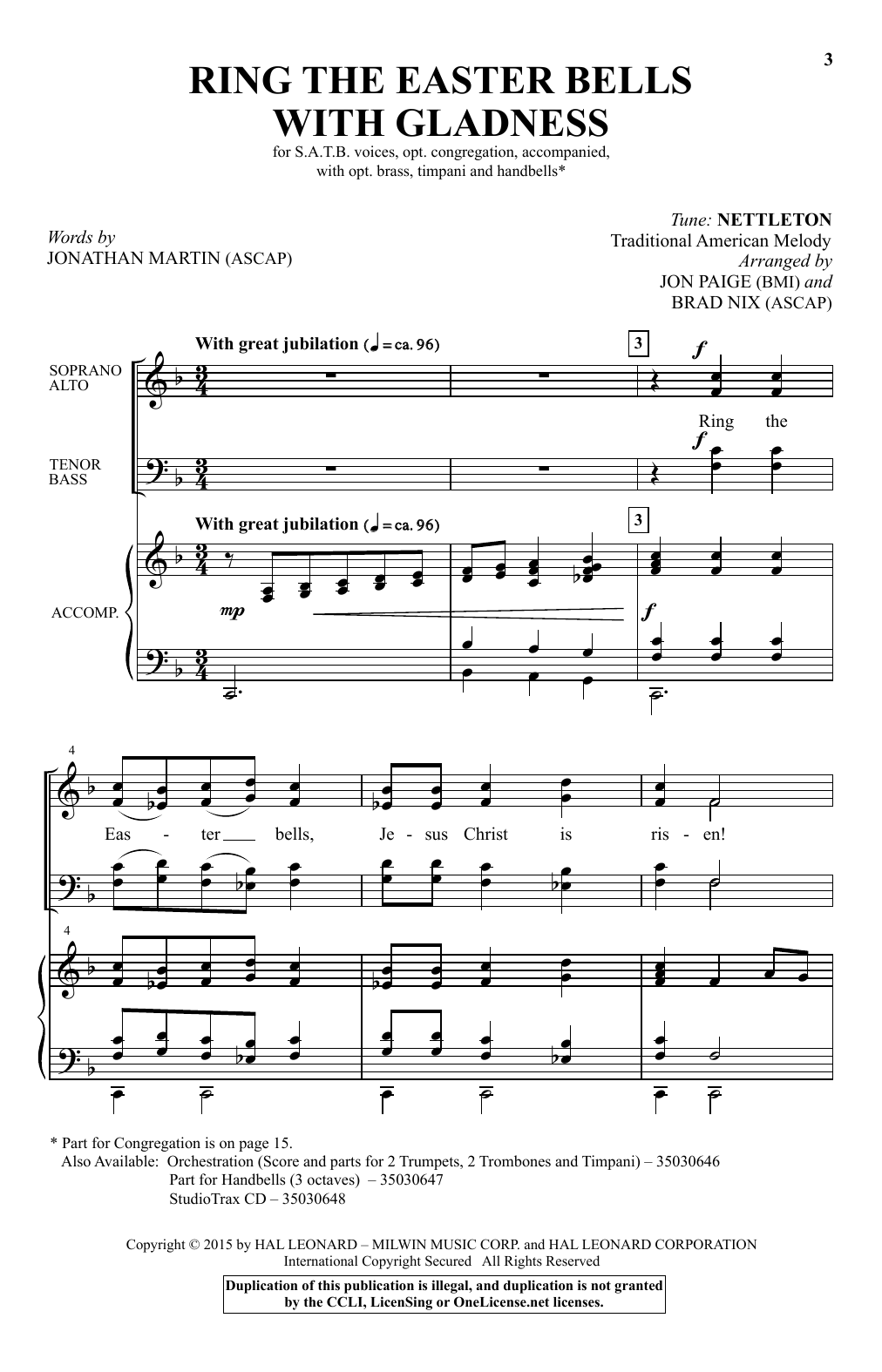 Produktbild zu: Ring The Easter Bells With Gladness