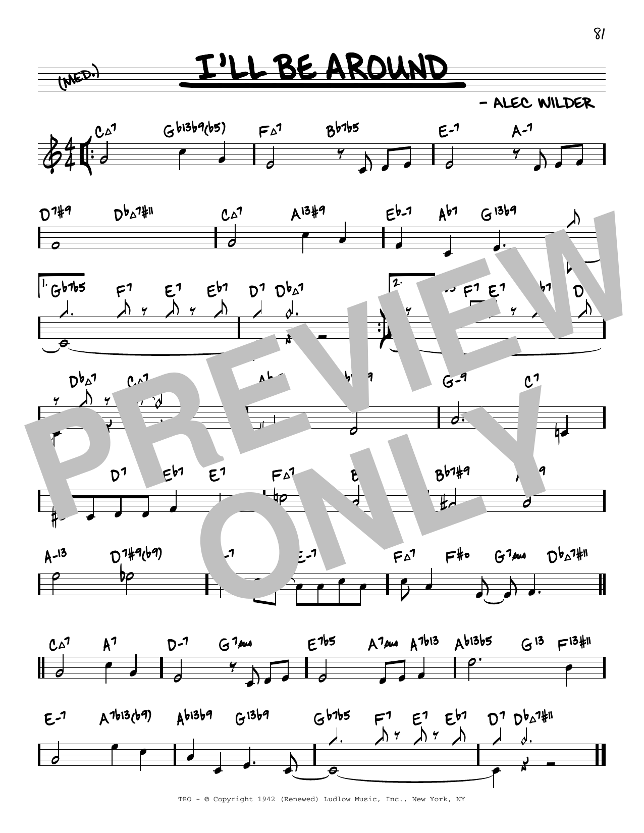 Product gallery: Page 1 of 1 I'll Be Around (arr. David Hazeltine), The Mills Brothers