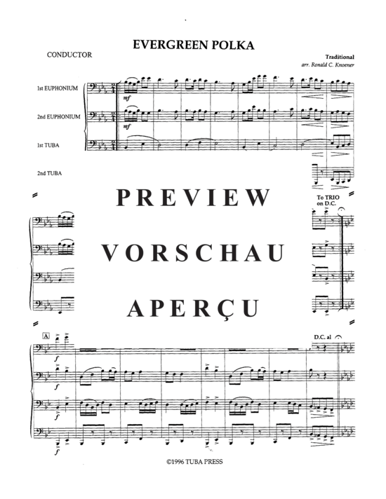 Product gallery: Page 3 of 11 Evergreen Polka , , (Tuba Quartett EETT)