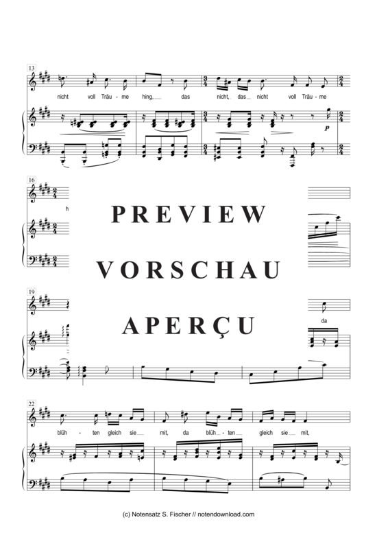 Product gallery: Page 3 of 5 Wie traulich war das Fleckchen  , , Piano and Voice