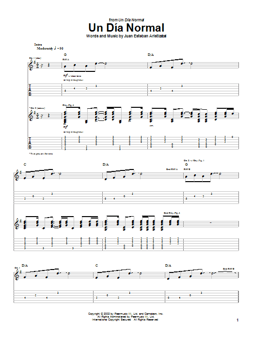 Produktgalerie: Seite 1 von 1 Un Dia Normal, Juanes, Gitarre