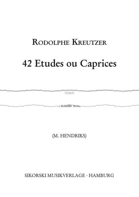 Produktgalerie: Seite 1 von 1 42 Etudes or Caprices, Kreutzer Rodolphe, Violine