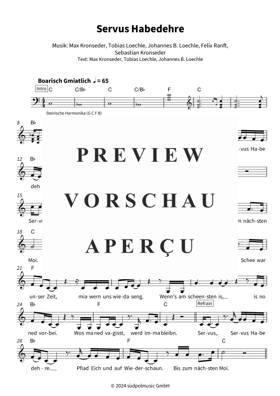 gallery: Servus Habedehre, DeSchoWieda, (Leadsheet)
