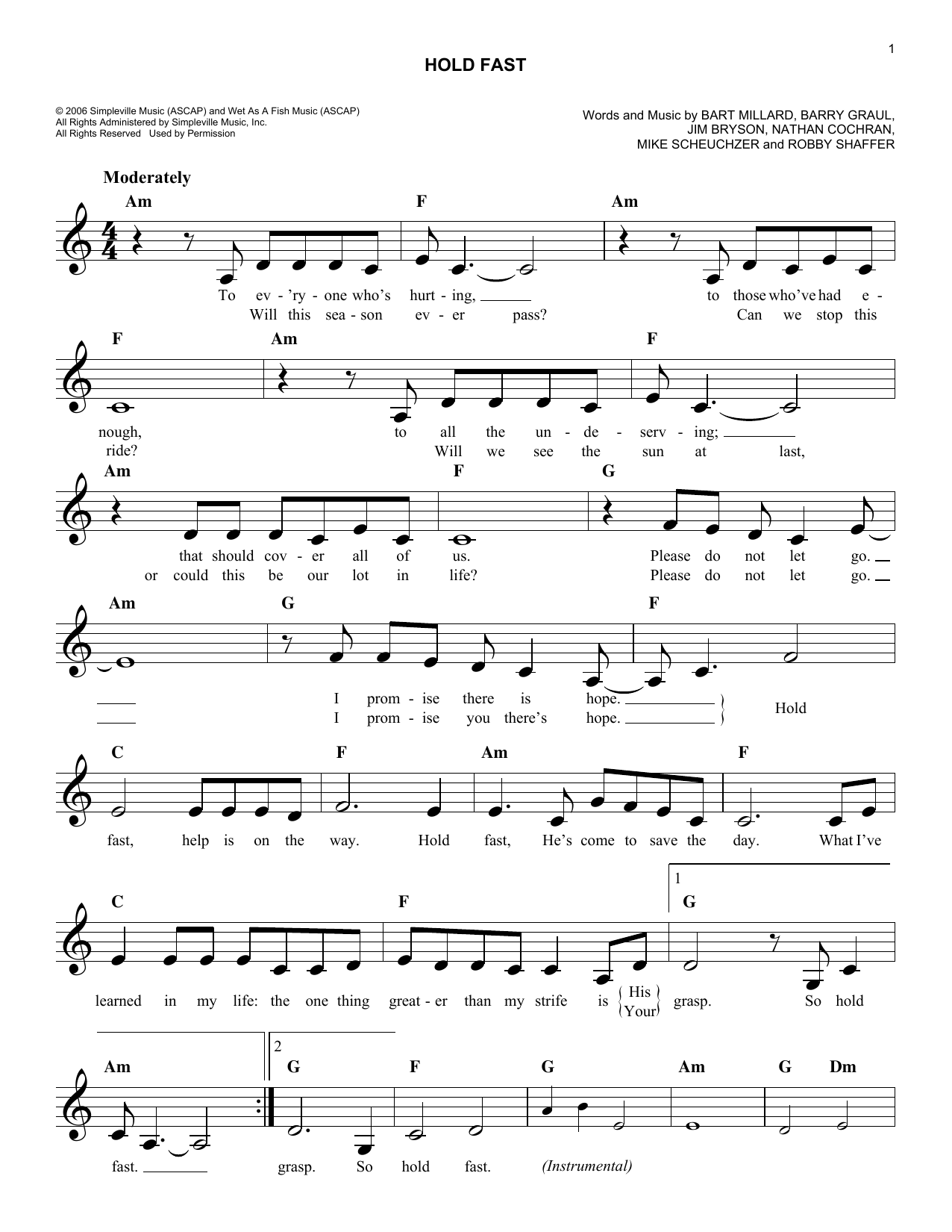 Product picture to:  Hold Fast - MercyMe