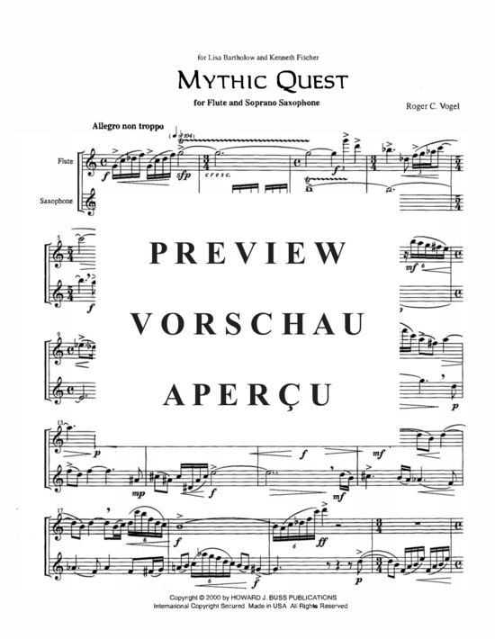 Product gallery: Page 4 of 21 Mythic Quest , , (flute and soprano saxophone)