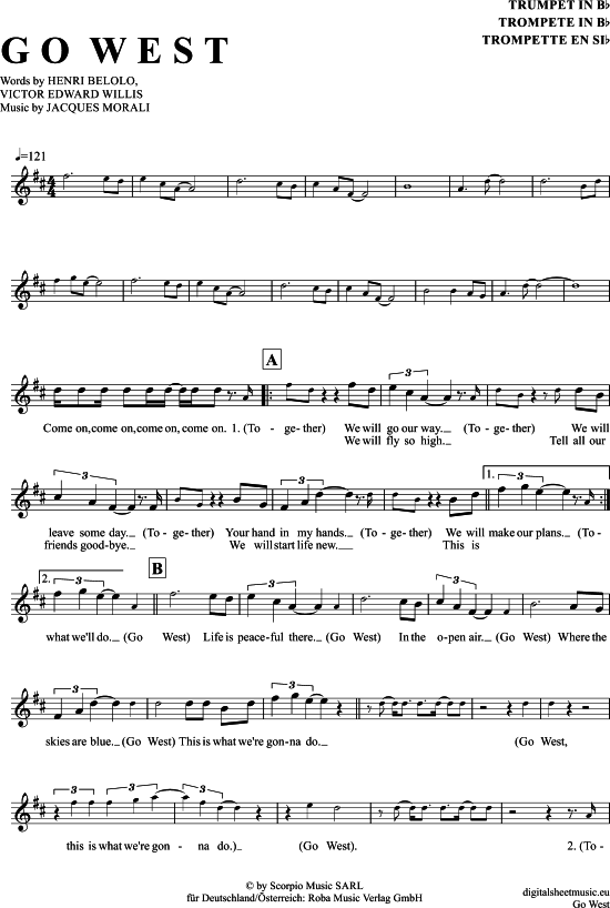 Produktgalerie: Seite 1 von 4 Go West , Pet Shop Boys, Trompete in B