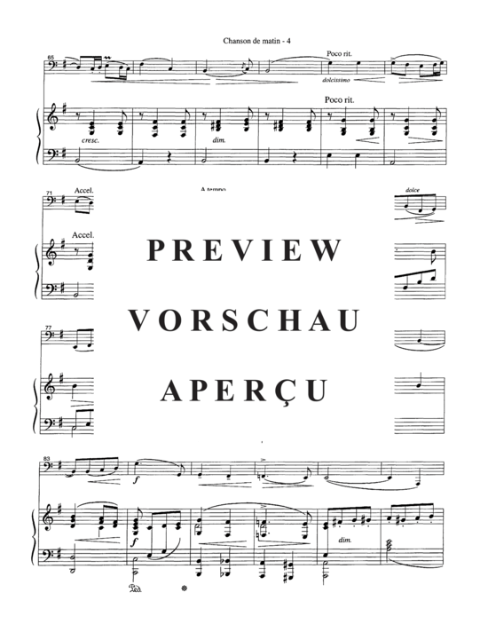 Product gallery: Page 7 of 11 Chanson de Matin , , (tuba + piano)