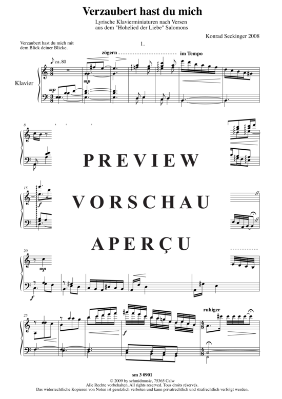 Product gallery: Page 4 of 13 Verzaubert hast du mich , , Piano Solo