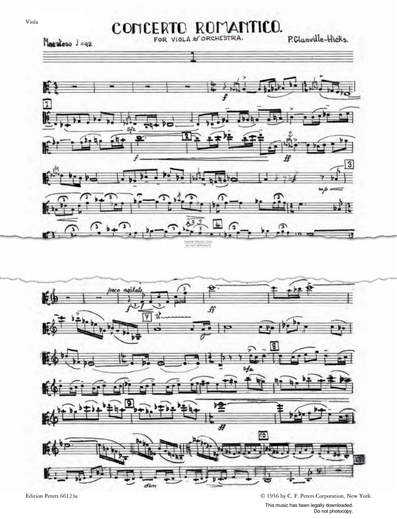 Product gallery: Page 1 of 1 Concerto Romantico, Peggy Glanville-Hicks