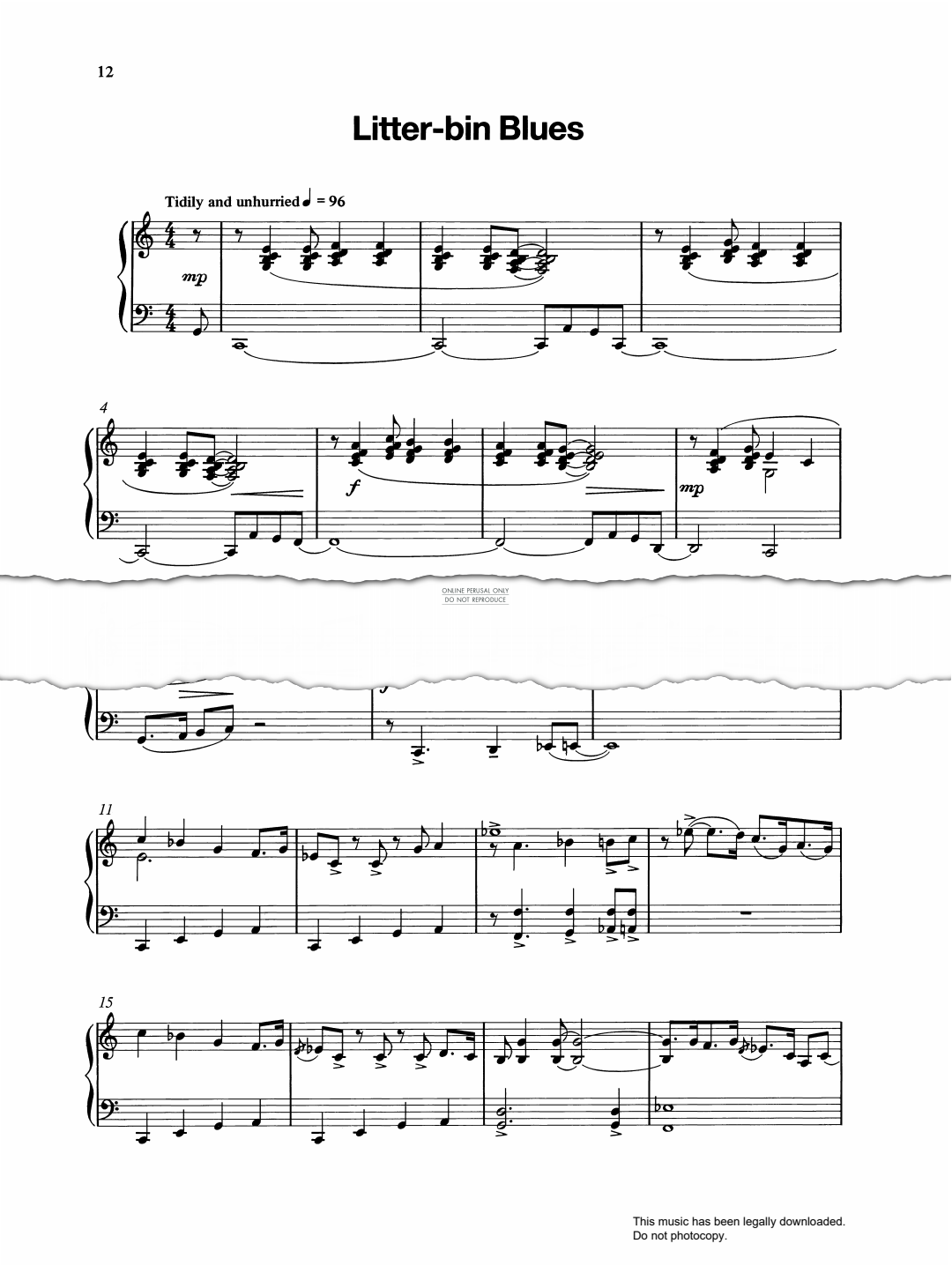 Produktgalerie: Seite 1 von 1 Litter-bin Blues, Pam Wedgwood, Klavier