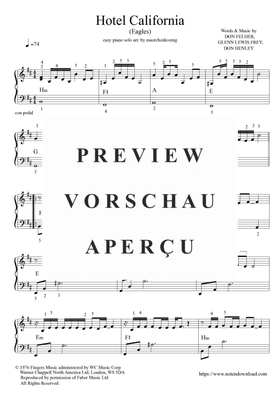 gallery: Hotel California, maerchenkoenig, (Klavier Solo)