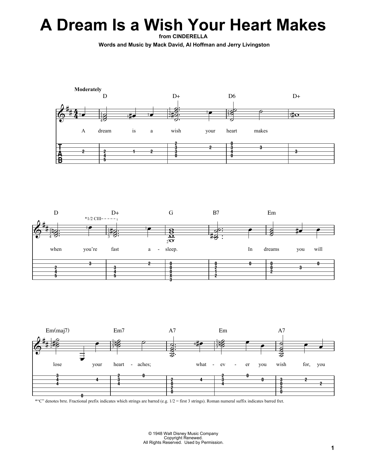 Produktbild zu: A Dream Is A Wish Your Heart Makes (from Cinderella)