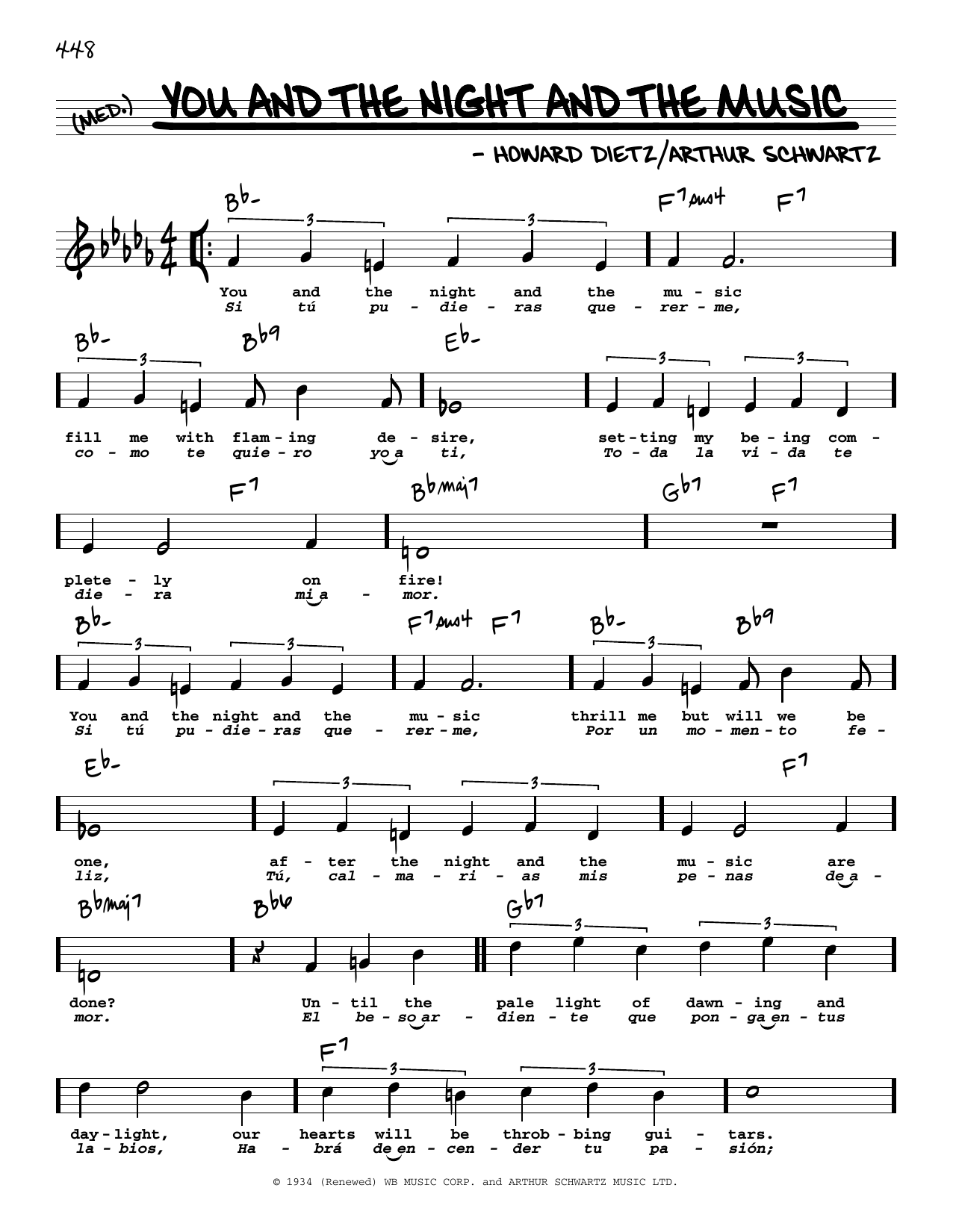 Produktbild zu: You And The Night And The Music (High Voice)