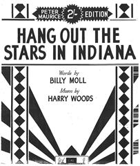 cover: Hang Out The Stars In Indiana, Harry Woods, Gesang, Klavier