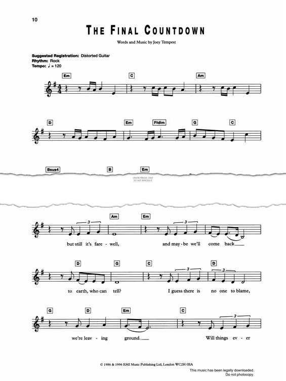 Produktgalerie: Seite 1 von 1 The Final Countdown, Europe, Gesang, Keyboard